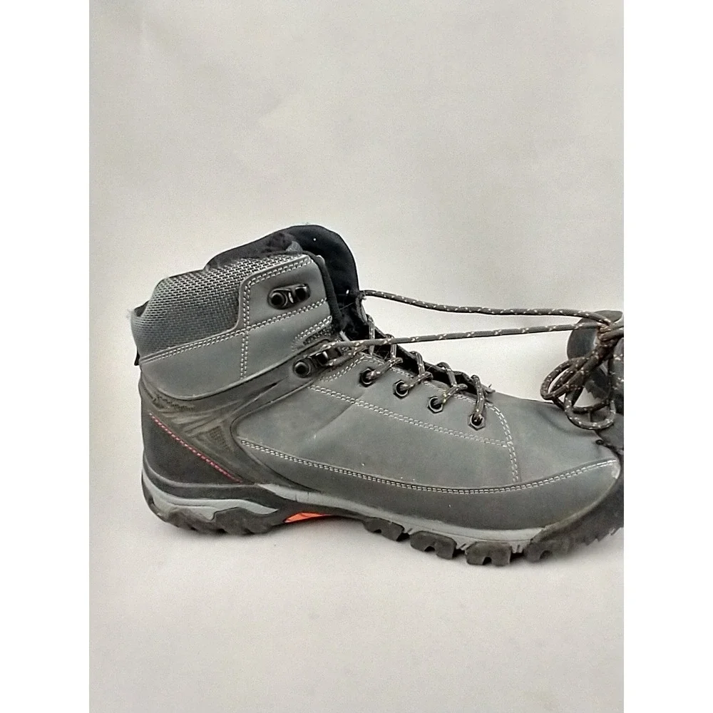 Axboxing Mens Hiking Boots‎ Grey Faux Fur Lined Winter Outdoor Shoes A1235-12 12